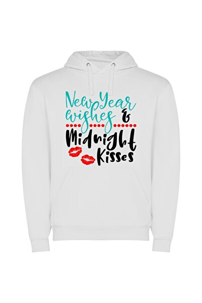 iLovePrints Midnight Glamour - Terese Nielsen Φούτερ με κουκούλα σε χρώμα Λευκό