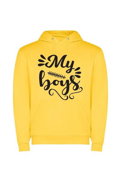 iLovePrints Charming Boy Collection Φούτερ με κουκούλα σε χρώμα Κίτρινο
