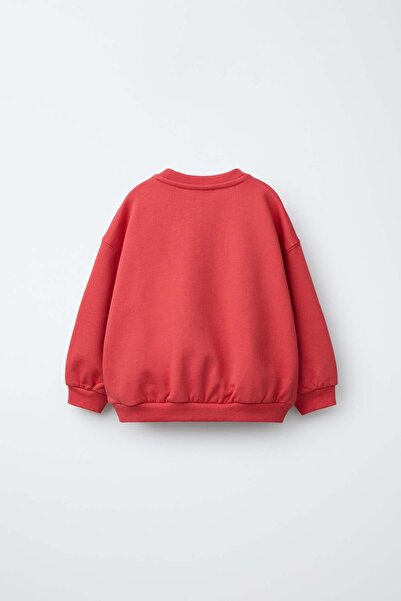Magu Children's Embroidery Detailed Crew Neck School Sweatshirt