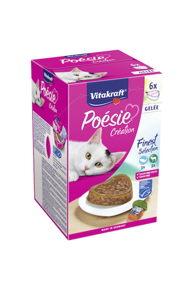 Vitakraft Cat food, Poesie Creation, With salmon and deer, 6x85g