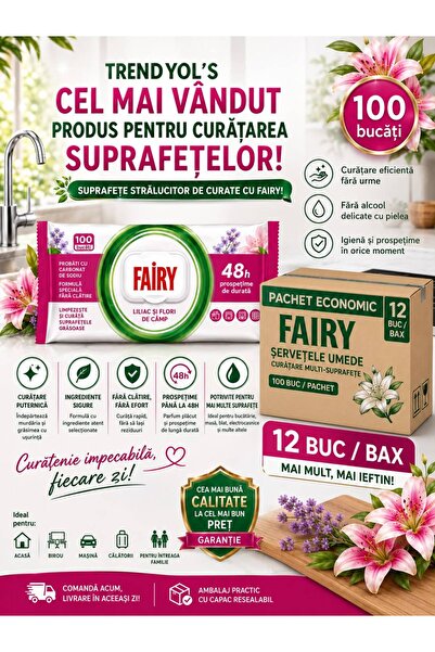 Fairy ECONOMY PACKAGE LILIUM WET WIPES 100 PCS X12 PCS