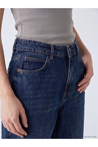 LC Waikiki LCW Jeans İndigo Boyfriend Fit Kadın Jean Pantolon