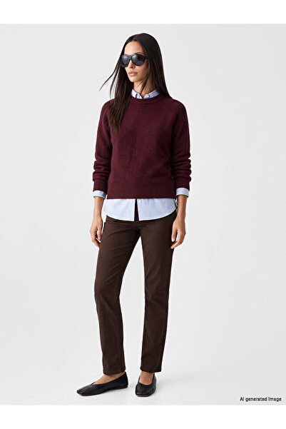 LC Waikiki Brown Straight Fit Women's Jean Pants