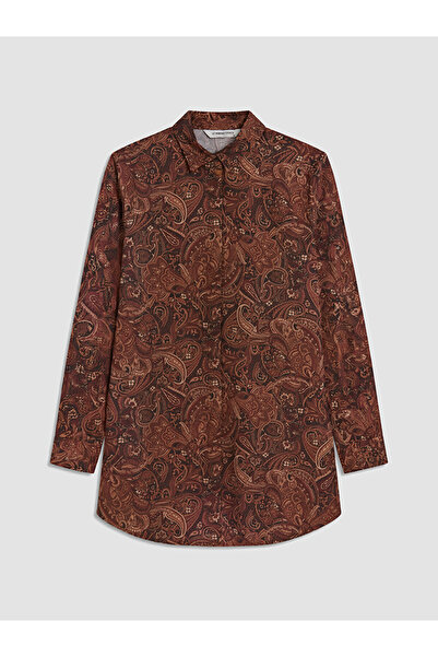 LC Waikiki Brown Patterned Women's Shirt Tunic
