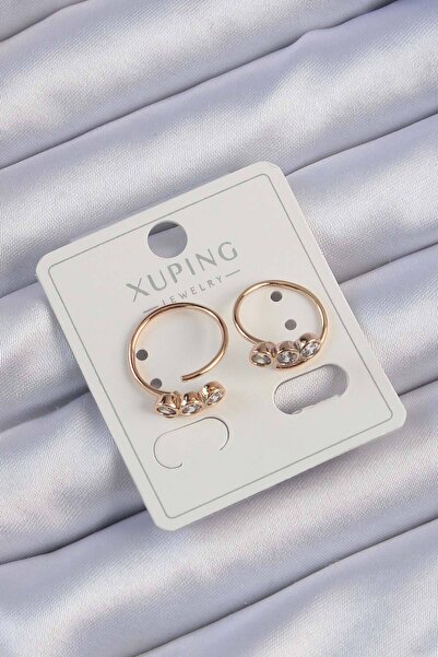Generic Brand Xuping Rose Color Zircon Stone Waterway Earrings