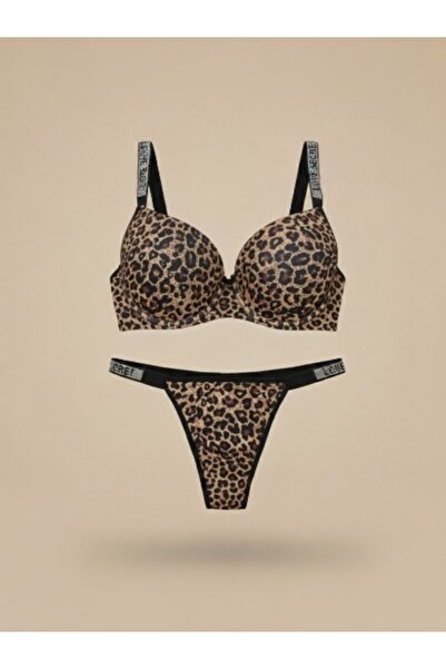 love secret Patterned Padded Stone Bra Set