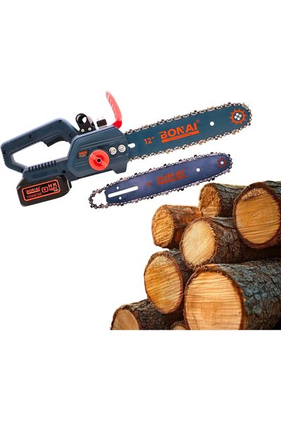 Bonai 2-in-1 Cordless Chain Saw Brushless Motor, 10" & 12" Guide Bars, 168V 6...