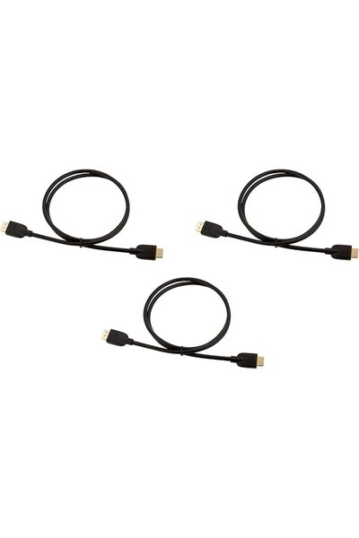 Amazon basics كابل HDMI عالي السرعة، من ذكر إلى ذكر، 18 جيجابت في الثانية، 4K...