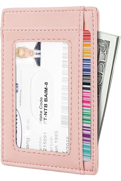 Travelambo Front Pocket Minimalist Leather Slim Wallet RFID Blocking Medium Size