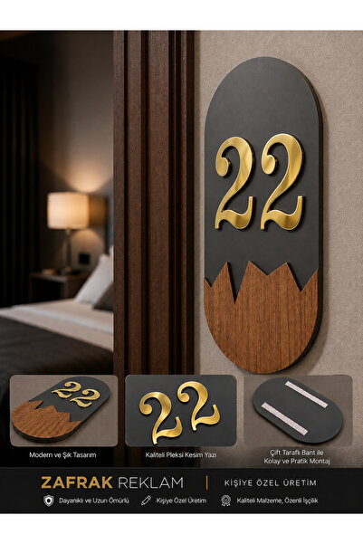 zafrakreklam Customizable Plexiglass, Wood, Apartment - Apartment Hotel Offic...