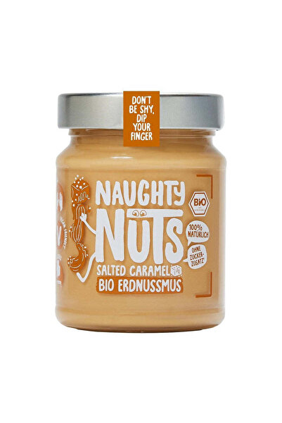 Naughty Nuts Cremă organică cu unt de arahide și caramel sărat 250 g