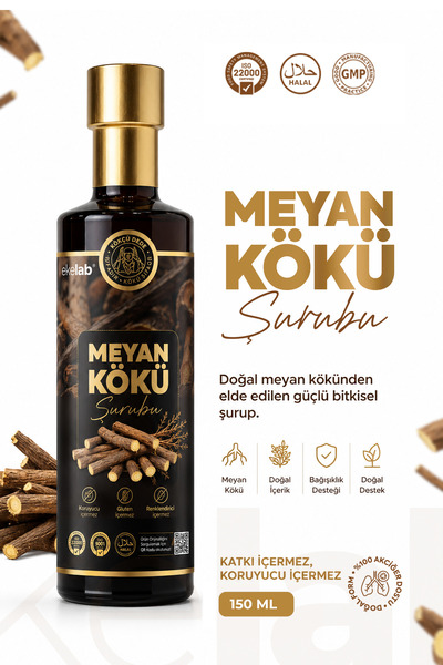 EKELAB Meyan Kökü Şurubu 150ml - Meyan Kökü Özlü Doğal Karışım