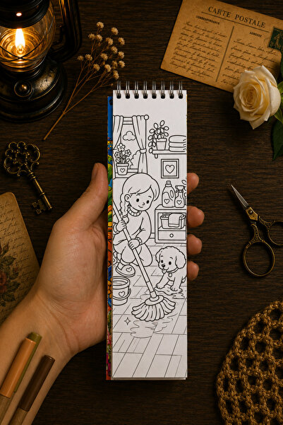 stickybloom Kitap Ayracı Girl Moments Spiralli Boyama Kitabı 40 sayfa