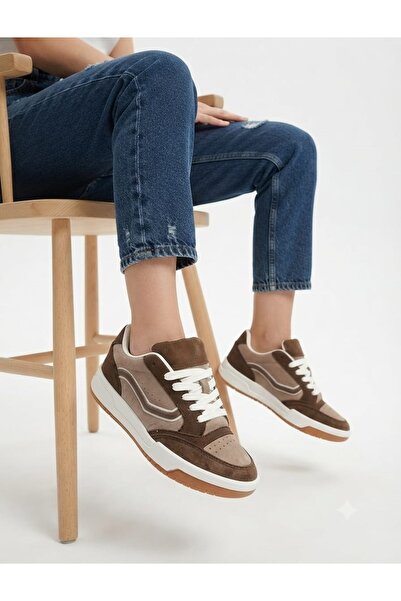McDark Women's Non-Slip Sole Orthopedic Insole Seasonal Sneaker Shoes-Brown