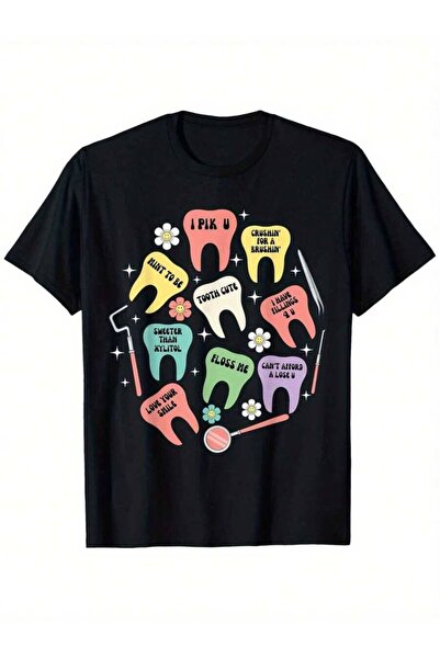 9TAY Dental Happy Valentine'S Day Cute Teeth Hugging Heart Rose Suitable For ...