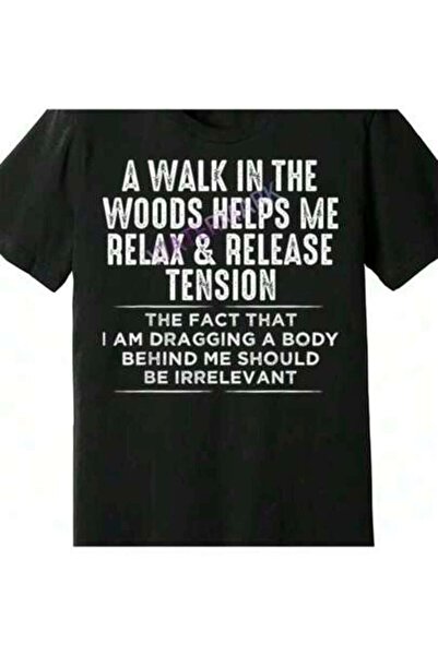 9TAY تي شيرت رجالي مضحك بأكمام قصيرة مطبوع عليه A Walk In The Woods يساعدني ع...
