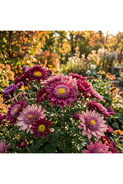Bloom & Sow Seed بذور الأستر المختلطة باللونين الأرجواني والوردي، زهور الأقحو...