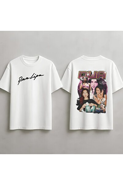 MAGORS Dua Lipa Printed Unisex Oversize Cut 100% Cotton Crew Neck T-Shirt