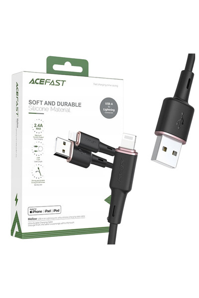 Acefast Cablu USB la Lightning 1.2M pentru telefoane Apple, certificat 2.4A