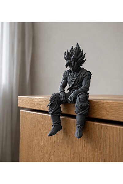 ArtiFex Hobi 3D Baskı Goku Figürü Oturan Model | Masa Üstü, Raf ve Kitaplık D...
