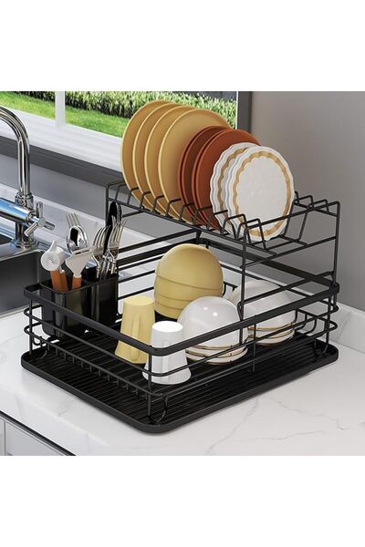 GENERAL Dish Drying Rack,Anti-Rust Kitchen Organizer for Kitchen Utensils Sto...