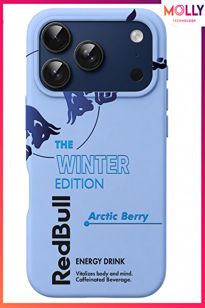 Molly iPhone 17 PRO MAX İçin Bebe Mavisi The Winter Edition Desenli İçi Kadif...