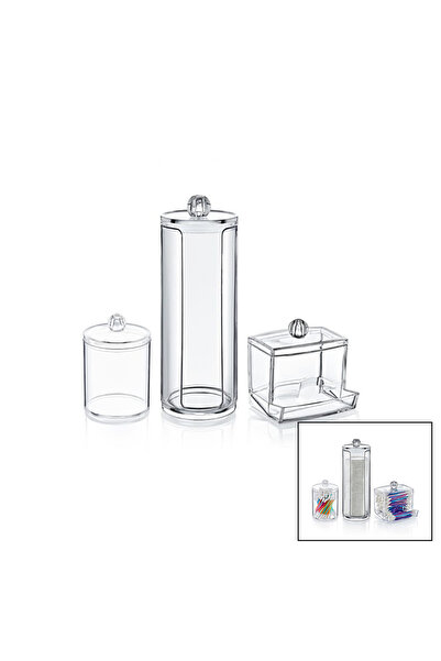 OSKA GLOBAL Disk 3-Piece Makeup Organizer Set