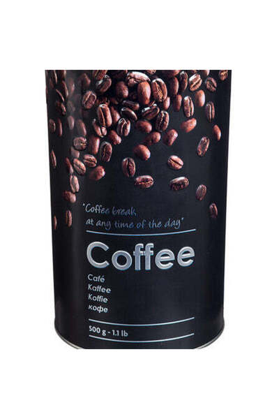 FİVE Cutie metalică pentru cafea 500g, Negru - Ediția Neagră
