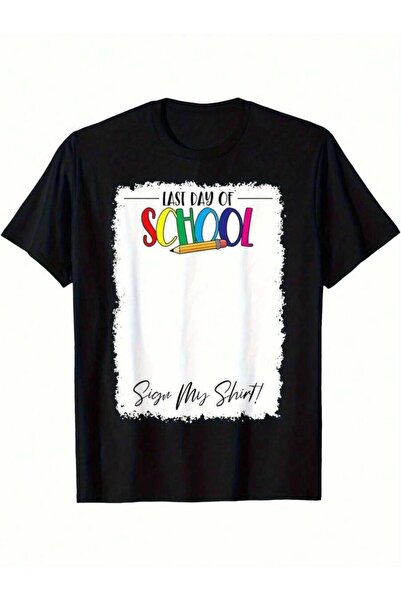 LİNA06 Men'S School Sign My Shirt Autograph T-Shirt - Completely Casual Short...