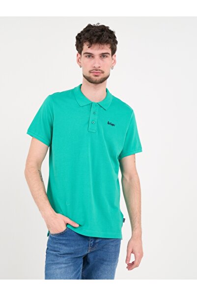 Lee Cooper - Tricou polo barbat de culoare uniforma