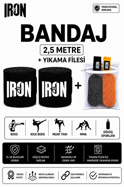 THE IRON Boxing, Kick Boxing, Muay Thai, Mma and Combat Sports Bandage + Wash...