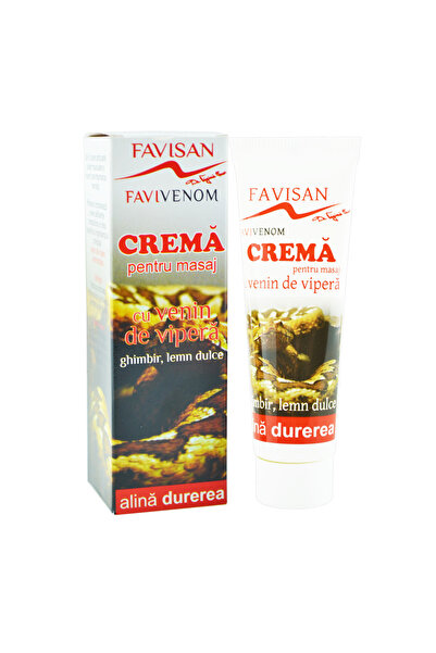 Favisan Crema pentru Masaj cu Venin de Vipera si Ghimbir Favivenom 50ml
