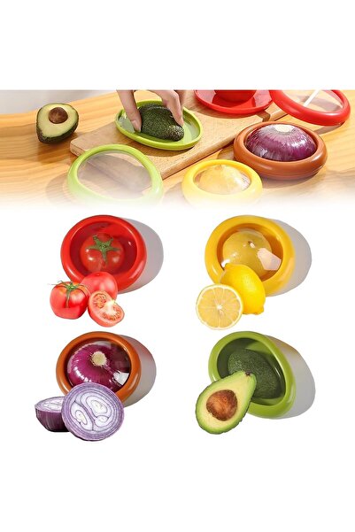 STARSTAR 4-piece silicone fruit storage box, food storage box, reusable snack...
