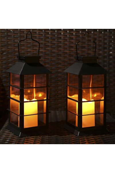 STARSTAR 2 Pcs IP44 Waterproof Outdoor Solar Lanterns with Flameless LED Cand...