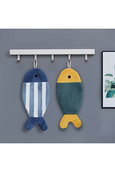 STARSTAR 2-pack of fish-shaped hand towels, absorbent, soft, cute, extra-thic...