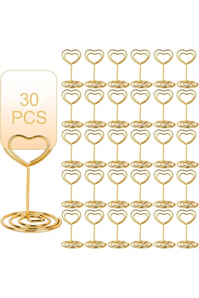 STARSTAR 30 Metal Photo Folders - Birthday Place Card Folders (Gold)