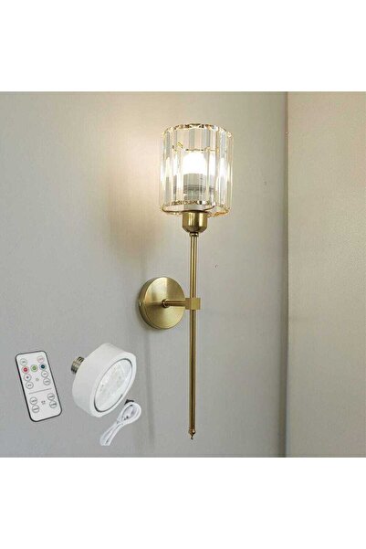 STARSTAR 1-Piece Set - Modern Transparent Gold Wall Lamp, Crystal Wall Lamp, ...