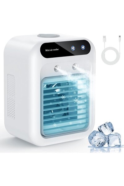 Morvena Picks Mini ventilator de răcire a aerului de birou personal 4 în 1 cu...