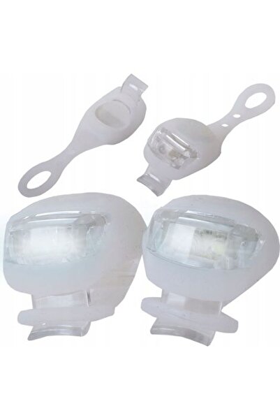 STARSTAR Silicone bicycle lights, 4-piece set, white, two large sizes and two...