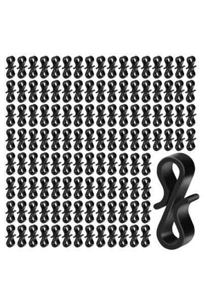 STARSTAR A pack of 120 black drain hooks, outdoor plastic drain light hooks, ...