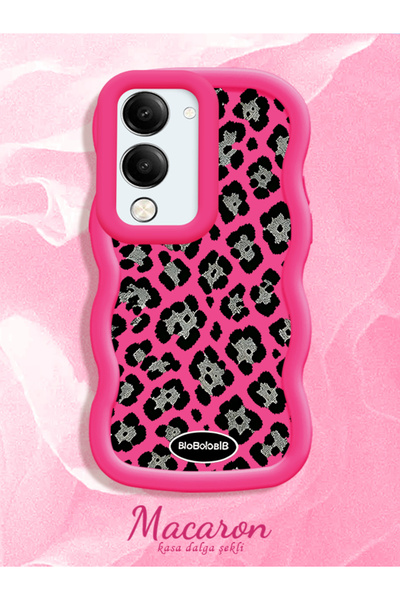 CHICASELUX Vivo Y19 5G/19S 5G/Y19E Compatible Wavy Frame Leopard Print High Q...