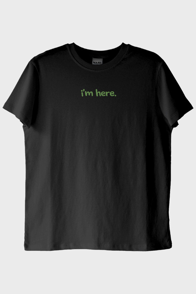 lofux I'M Here Black T-Shirt