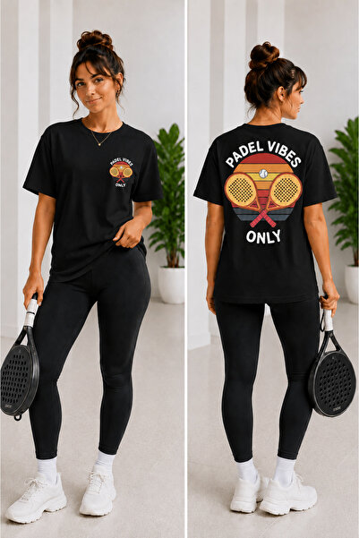 VODEXA Unisex Oversize Tennis Printed T-Shirt 100% Cotton Tennis Themed Comfo...