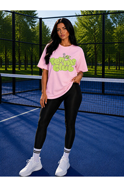 VODEXA Unisex Oversize Tennis Printed T-Shirt 100% Cotton Tennis Themed Comfo...