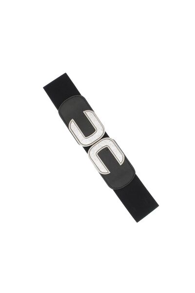 ButicCochet Curea lată tip brâu pentru femei, din material elastic, Buticcoch...