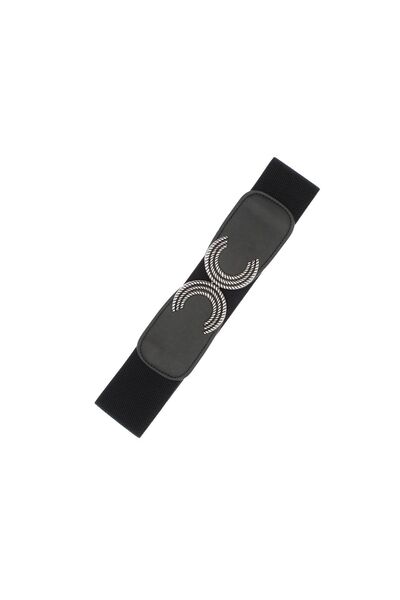 ButicCochet Curea lată, tip curea de pantofi, pentru femei, din material elas...