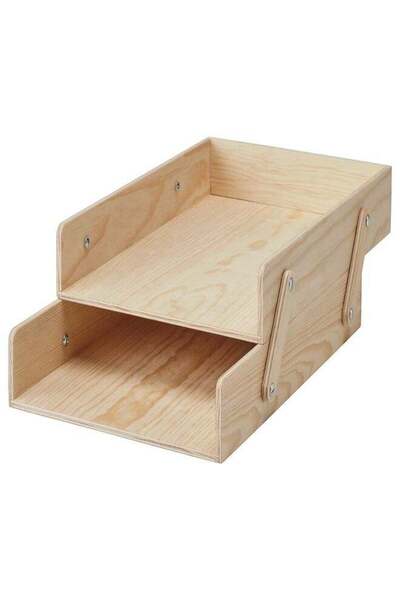 Generic Letter tray natural plywood