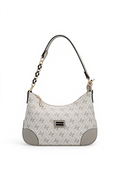 Silver Polo A.Gri - Gray Monogram Women's Shoulder Bag Sp1277