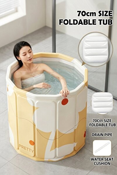 Generic 1 Pvc Foldable Portable Bathtub Adult Ice Hot Bath Shower Stall Space...