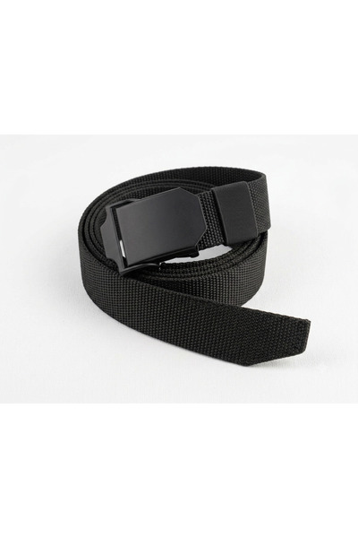 a+ aksoy tactical Stylish Covered Non-Slip Belt with Metal Buckle - Black